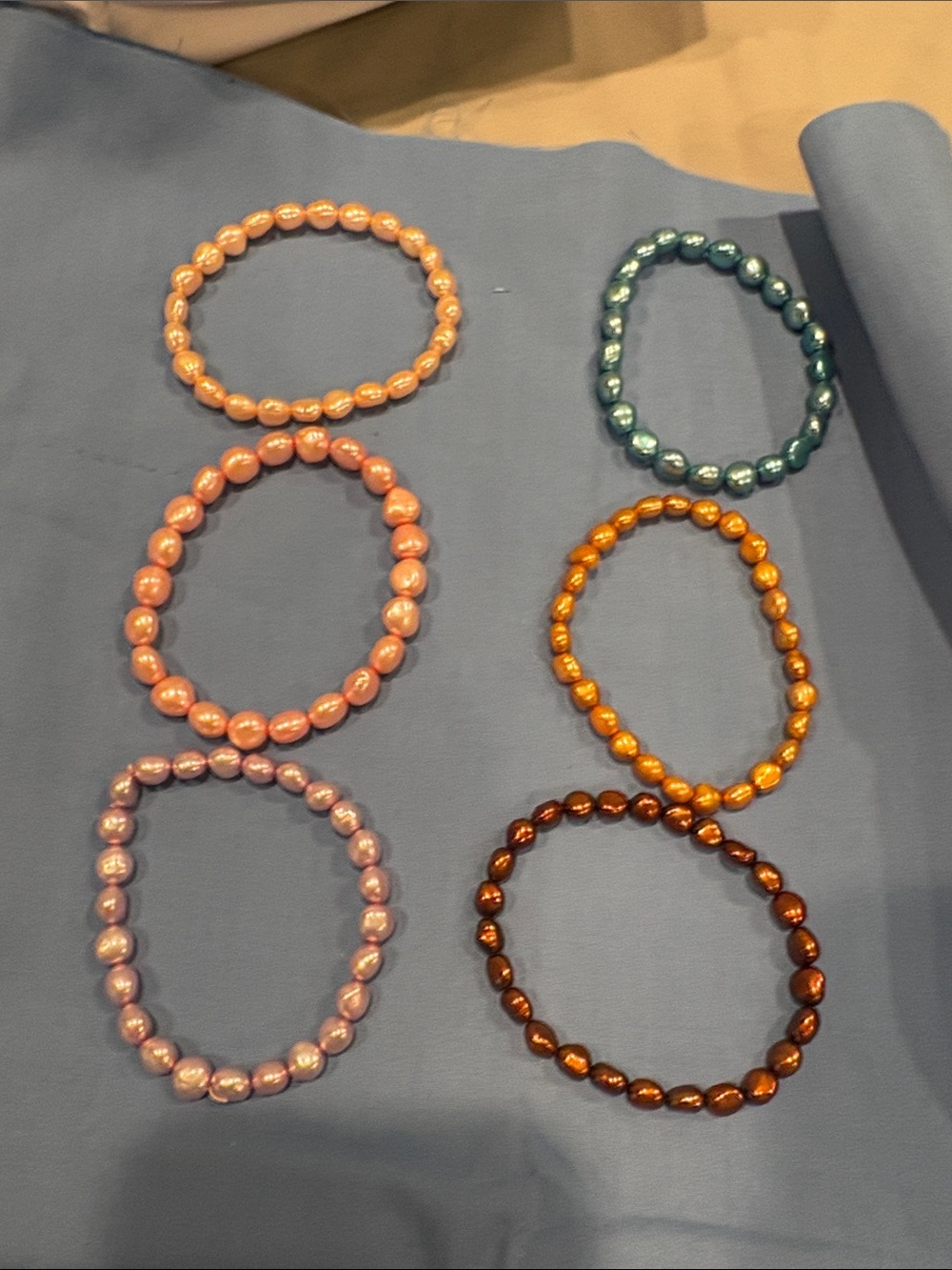 Set of 6 Genuine Honora Pearl Beaded Stretch Bracelets - Multicolor - Picture 4 of 4